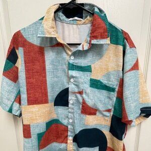 MENS SHORT SLEEVE COLLARED SHIRT